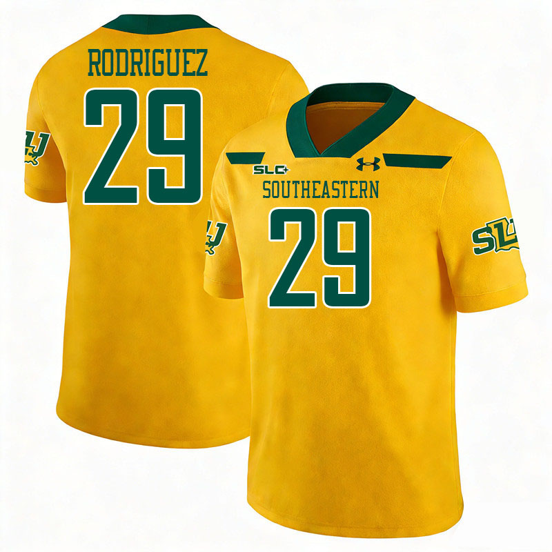 Southeastern Louisiana Lions #29 Guillermo Garcia Rodriguez College Football Jerseys,Uniforms Stitched-Gold